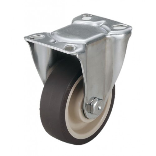 Stainless Steel Caster (Plate & Non-Swivel Type)
